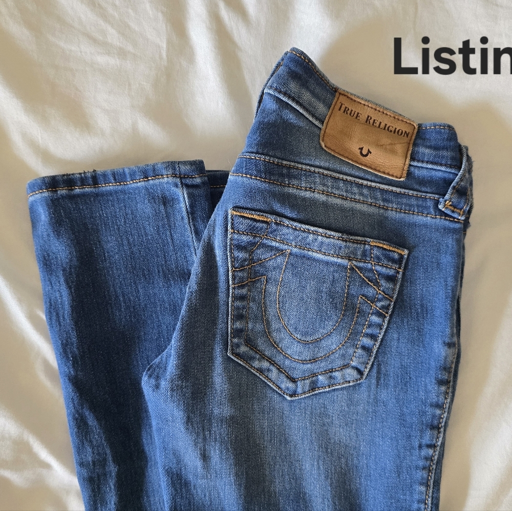 True Religion Stella Low Rise Skinny- Medium wash